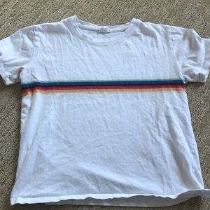 brandy rainbow stripe tee